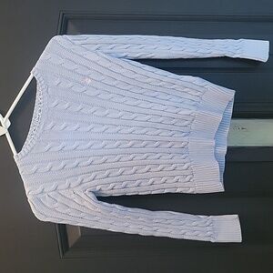 Polo Ralph Lauren Light Blue Cable Knit Sweater Girls